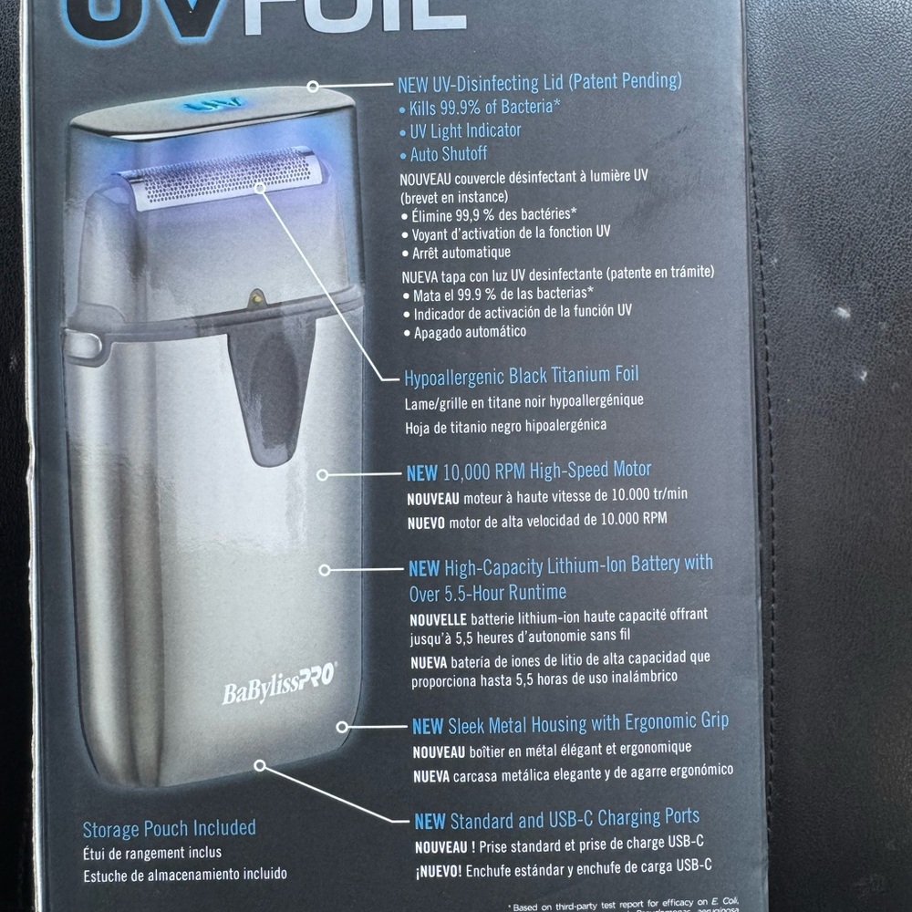 BaBylissPRO Black and Silver Shaver